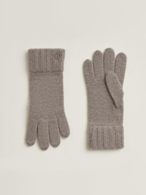 手袋 - メンズ カシミヤニットキャップ＆レザーグローブ | Hermès